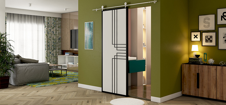 sliding bathroom door installation in Milpitas